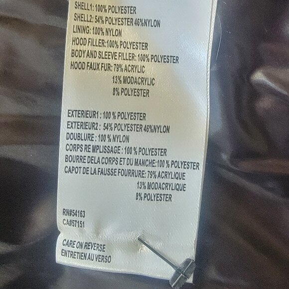 Calvin Klein Puffer Coat w/Attached Bib Hooded Faux Fur Jacket - Picture 10 of 16